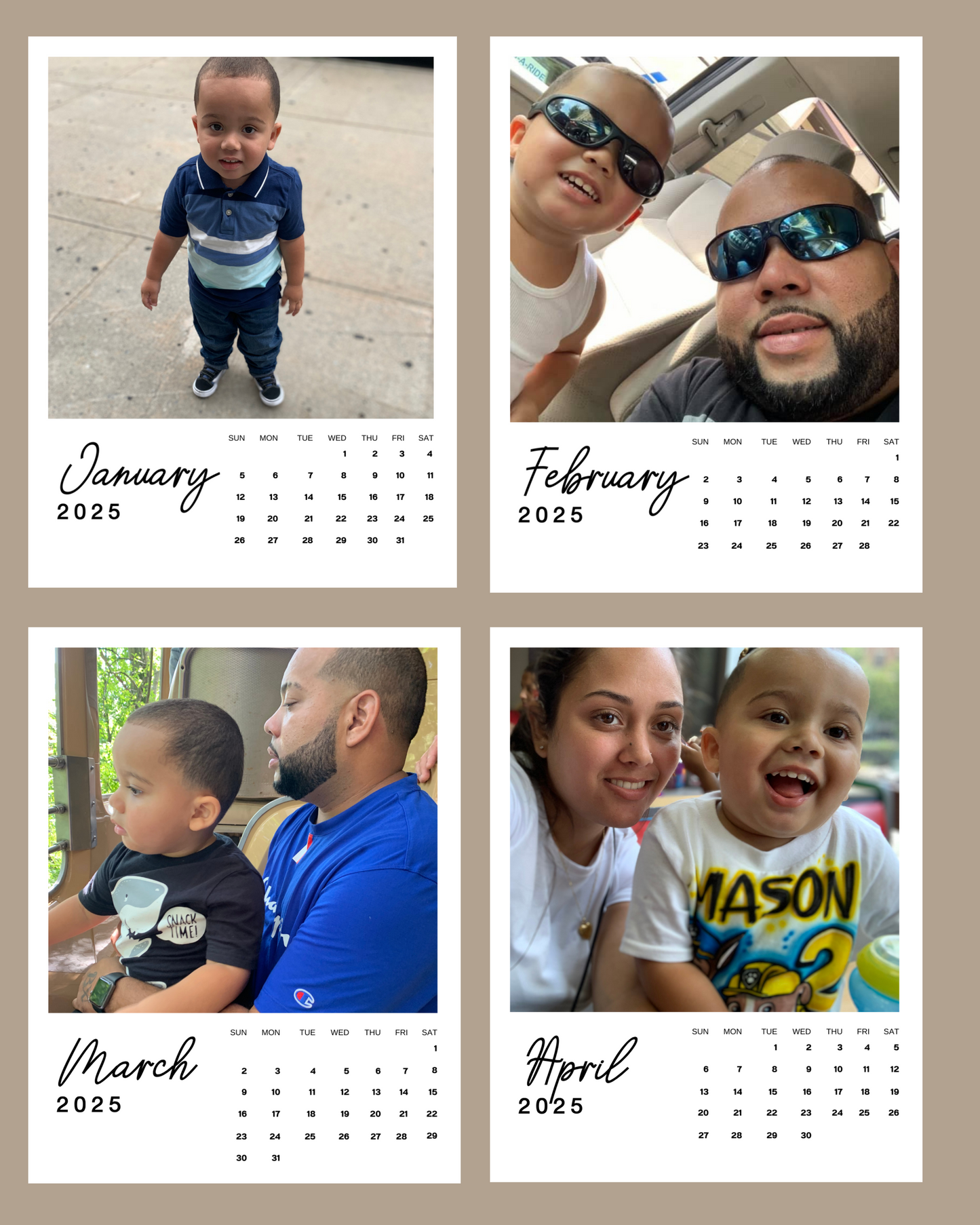 2025 Calendar Photo Magnets