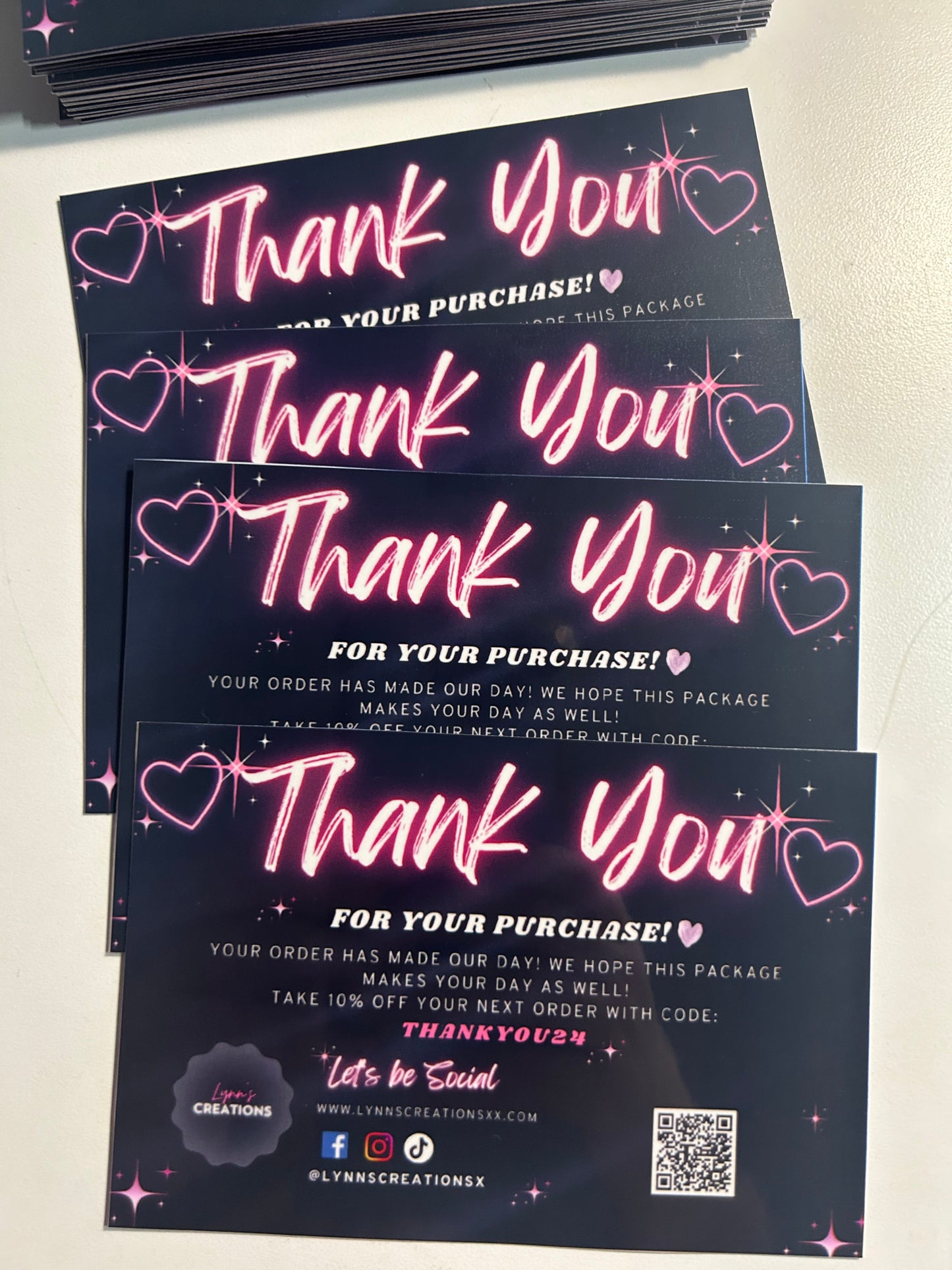 CUSTOM THANK YOU CARDS